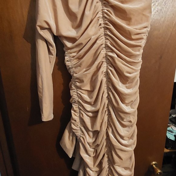 Velvet Ruched Dress - Picture 3 of 7